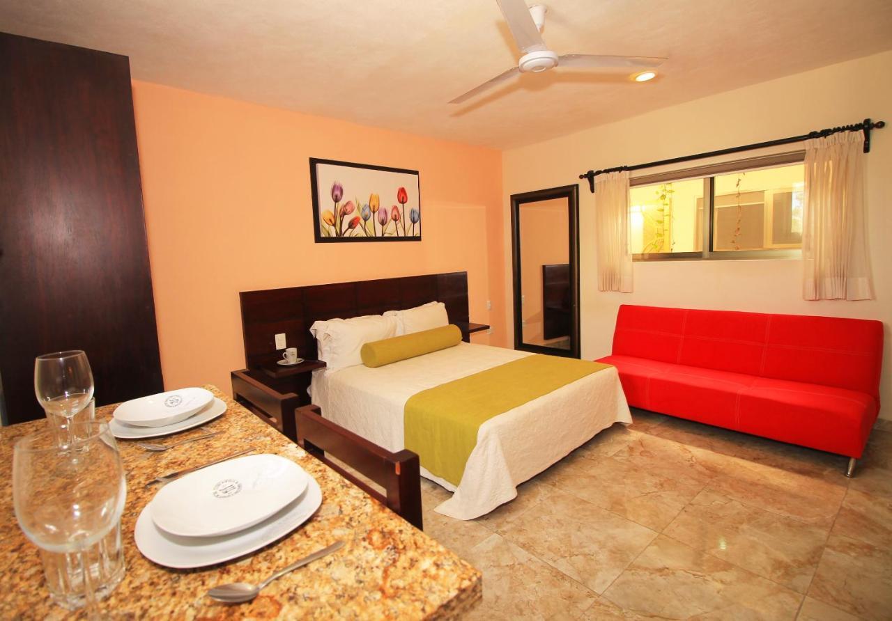 Papagayo Hotel Boutique Playa del Carmen Kültér fotó A typical hotel room